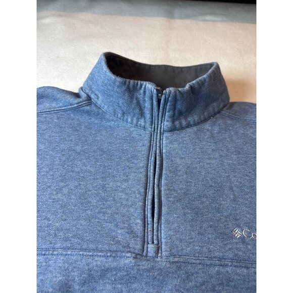 Columbia Mens Blue Half-Zip Pullover Sweatshirt xl - Picture 2 of 11